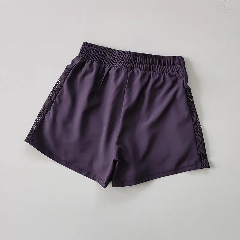 Women's Yoga Shorts High Waist Sport Fitness 2 in 1 Workout Shorts Running Pants Sports Shorts Casual Gym Quick Drying Shorts