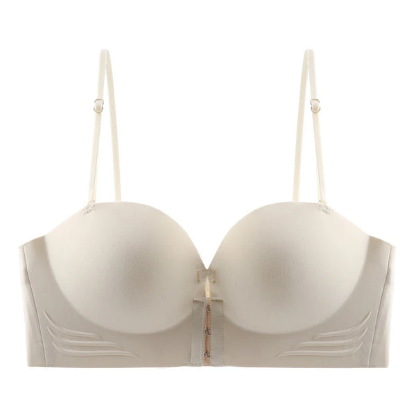FINETOO Front Closure Sexy Push Up Bra Women Invisible Bras Underwear Lingerie For Female Brassiere Strapless Seamless Bralette