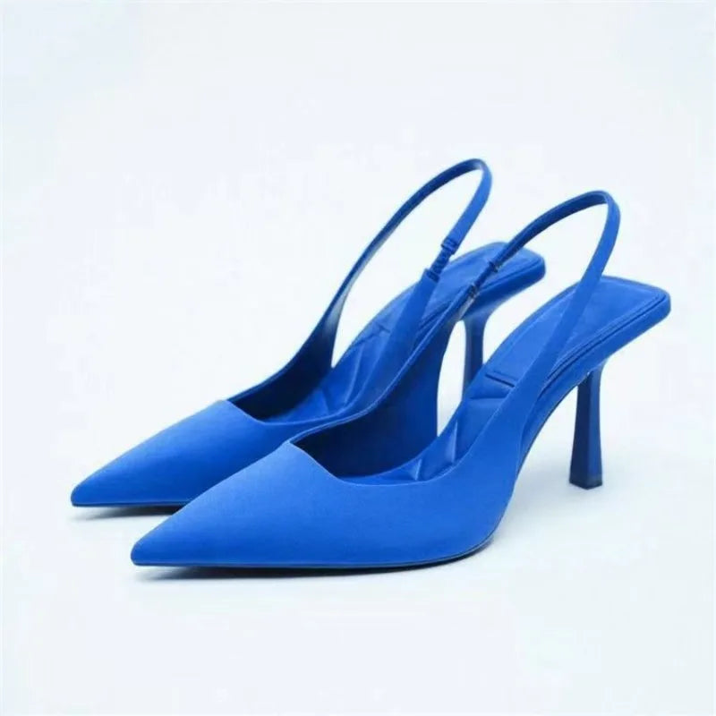 2024 Summer New Europe and The United States Large Size Fashion Pointed Sandals Temperament with French Women's Shoes