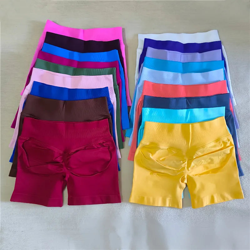 Gym Running Shorts Scrunch Butt Shorts Women Biker Cycling Shorts Seamless Leggings Sexy Athletic Yoga Shorts