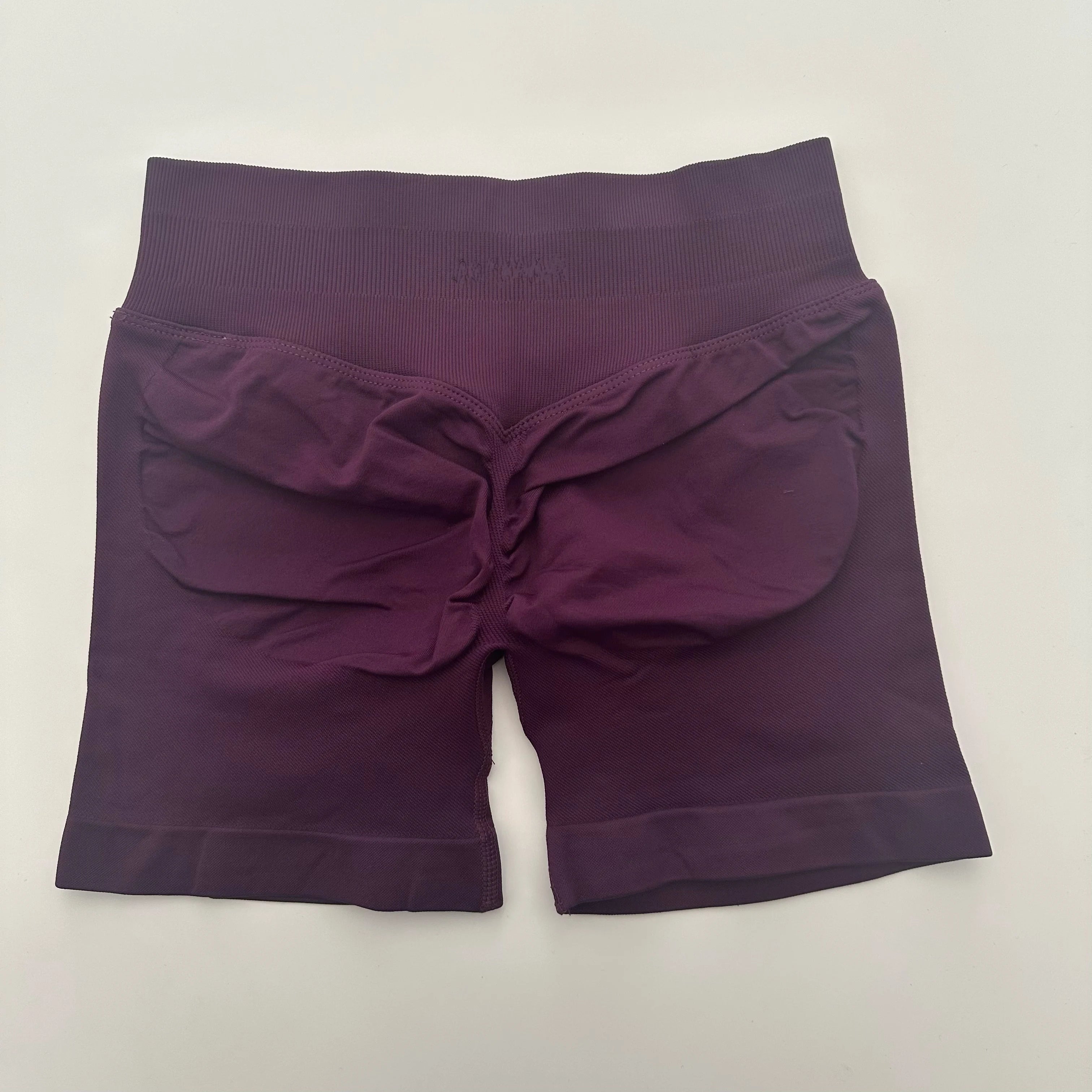 No Logo Shorts Low Ribbed Band Yoga Shorts Seamless Scrunch Bum Workout Gym Shorts Booty Stretch Running Shorts Fitness Clothes
