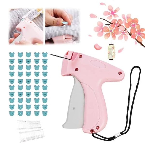 Portable Quick Clothing Fixer With Buckles Micro Stitch Tag Gun for Clothes Fixer Tool Quilt Tacking Gun Fastener Clip