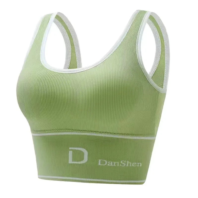 Women's Sexy Underwear Seamless Sports Bra high elasticity Deep U-Shaped Without Steel Ring Yoga Bra Top