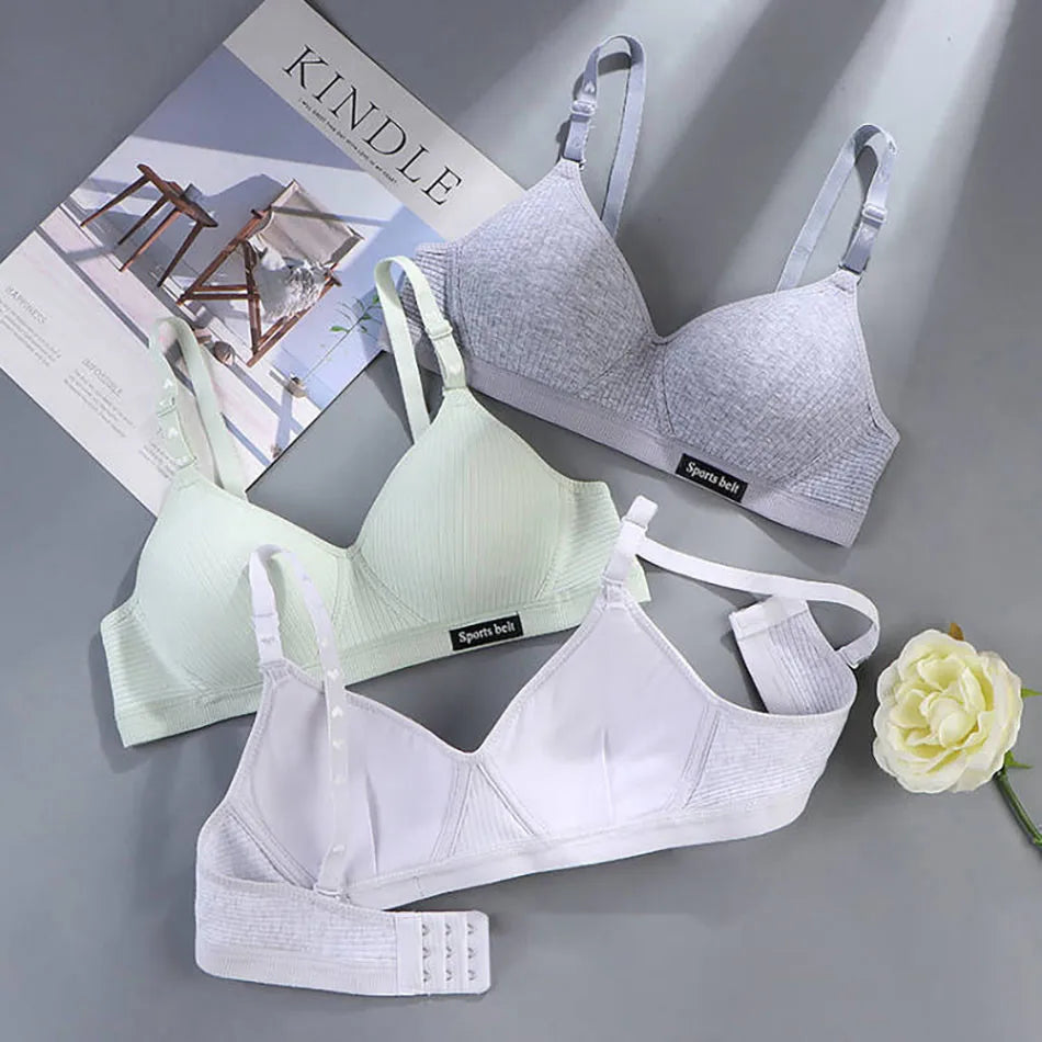 Girl Training Bras Cotton Underwear Back Buckle Design Bralette Adolescent Comprehensive Breathable Teenager Girl Sport Tops Bra