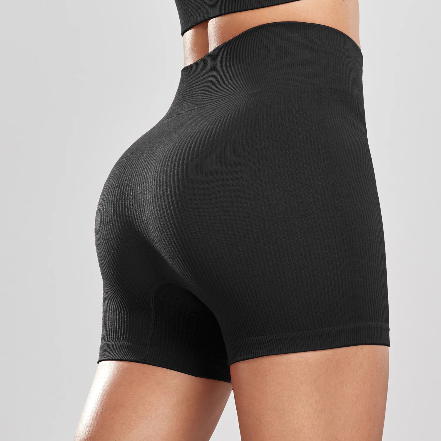 Women's Solid Color High Waist Simple Yoga Fitness Daily Ribbed Sports Cycling Leggings