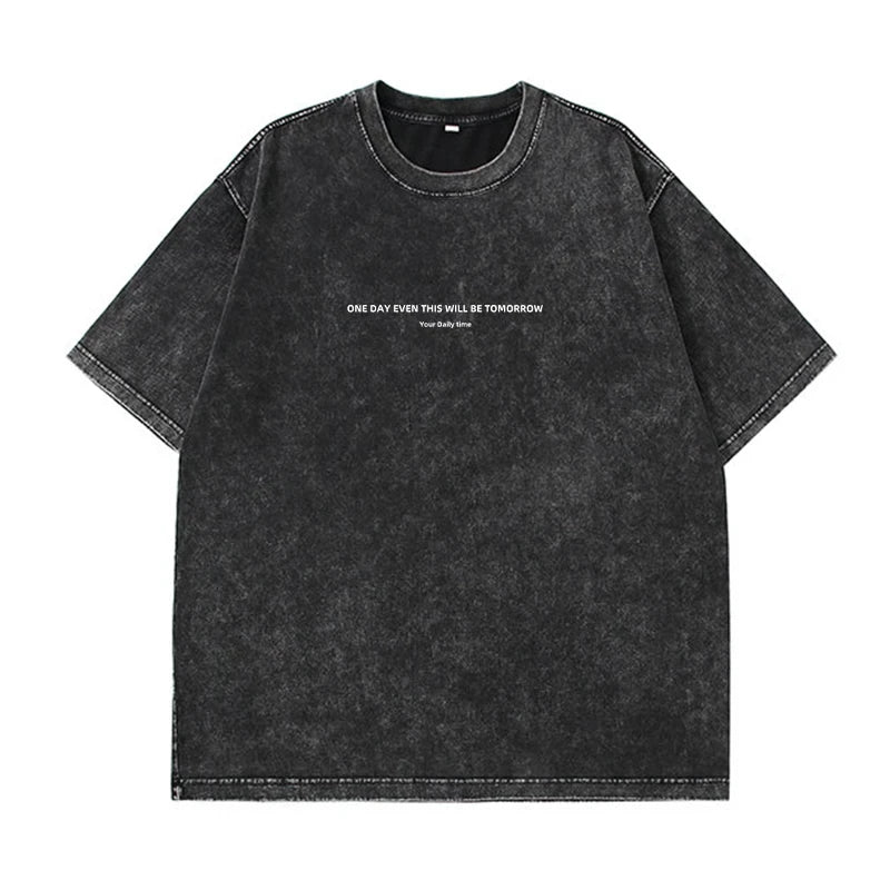 Cotton Washed T-shirt for Women New Attitude Fashion Leopard Prints Tops Loose O-Neck Oversized Short Sleeve Y2k Female Clothes
