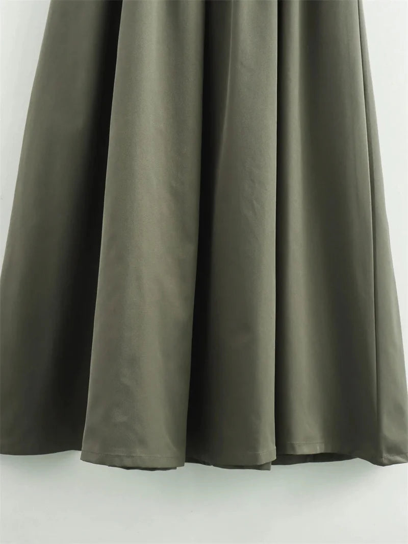 TRAF Zipper Long Dress