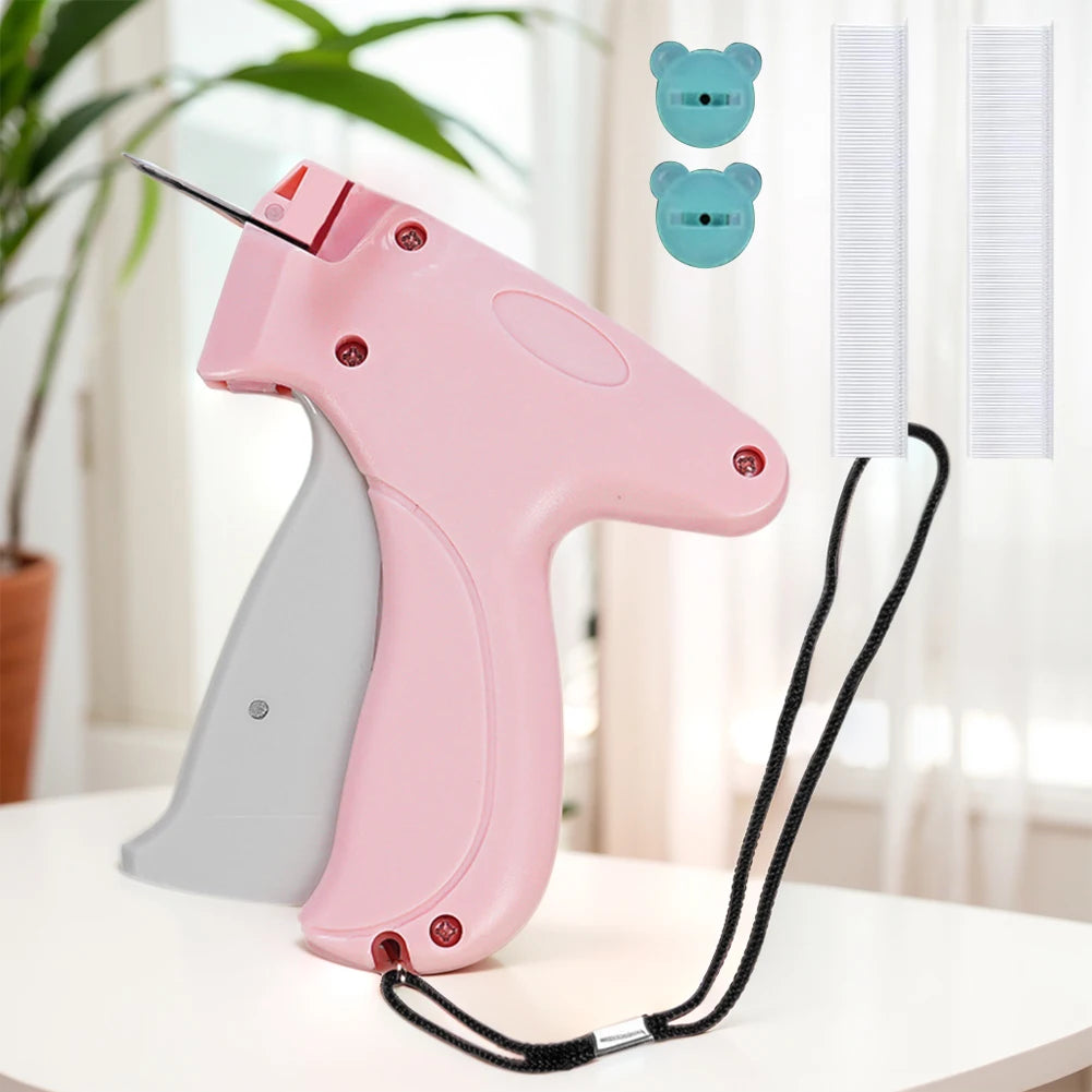 Quick Clothing Fixer with 50/100 Bear Buckles Mini Clothing Sewing Machine Portable Instant Button Garment Connector for Clothes