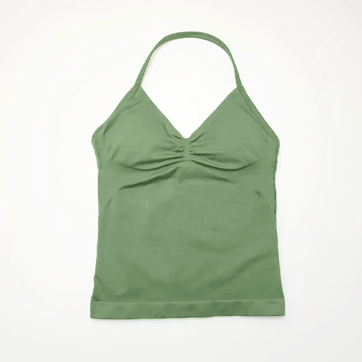 NCLAGEN Longline Strappy Top Sports Women's Yoga Vest With Built In Bra Fitness Top Gym Beautiful Back Running Workout Halter